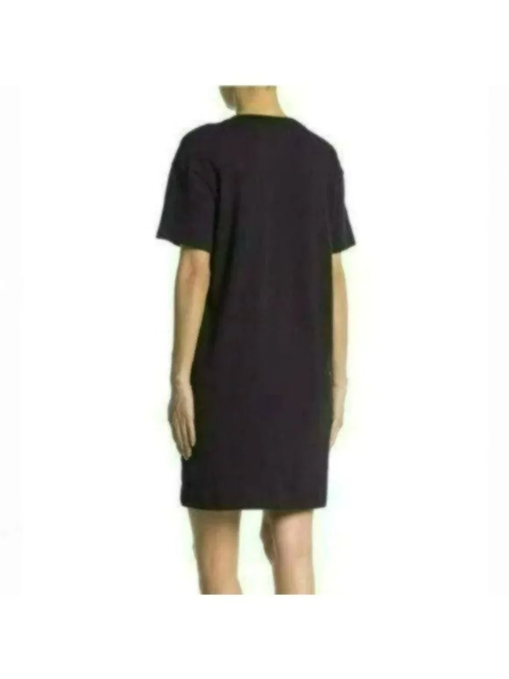 Madewell Tina Women's Small Black Knit Crewneck Short Sleeve T-Shirt Dress